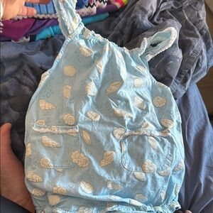 Egg Collective Light Blue Seashell Romper